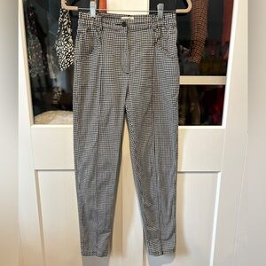 Women’s Silence + Noise Black and White Checkered Pants